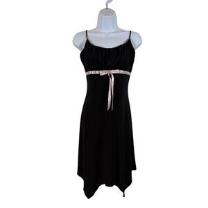Vintage Y2K Black and White Fairy Asymmetrical Hem Party Dress